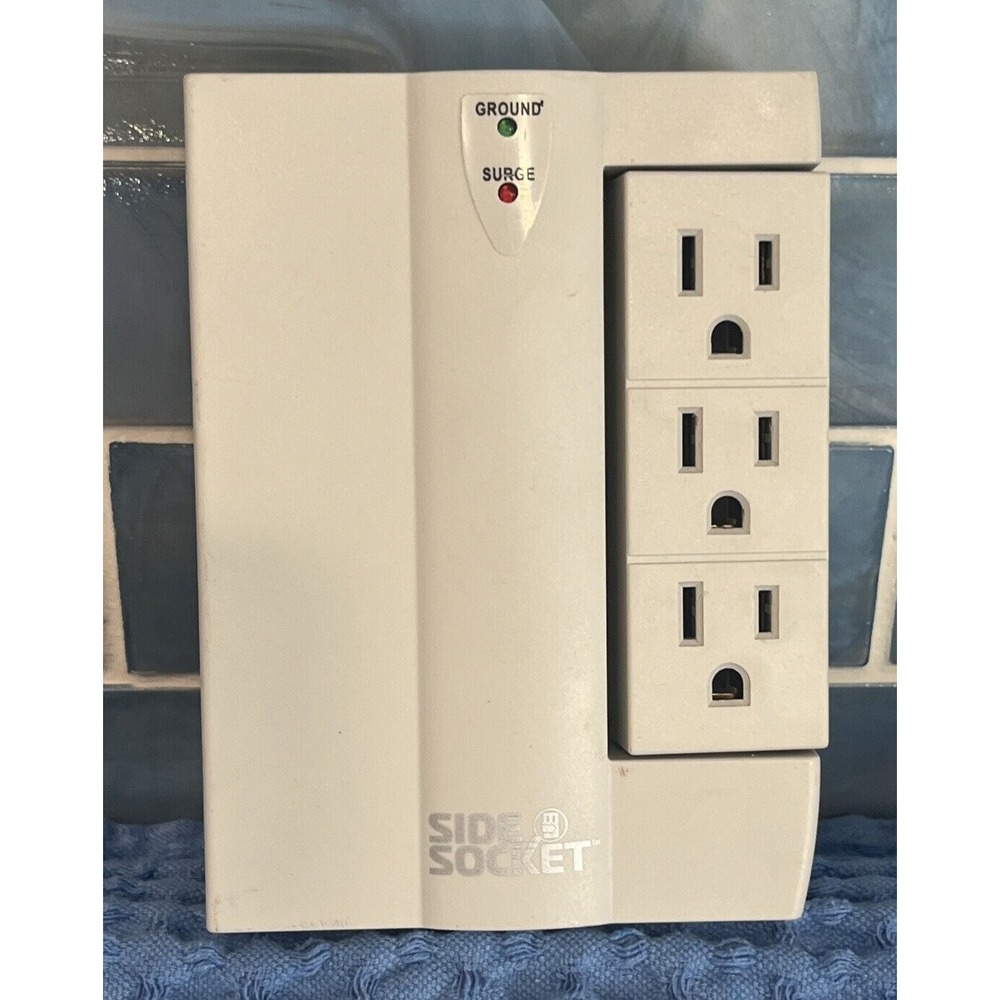 6-Outlet Swivel SIDE SOCKET WS Surge Protector Wall‎ Tap Model SS-2 ETL Listed